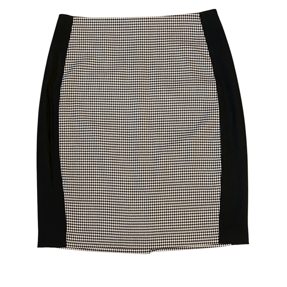 WHBM Houndstooth Pencil Skirt Black Ecru NWT Size 10 White House Black Market